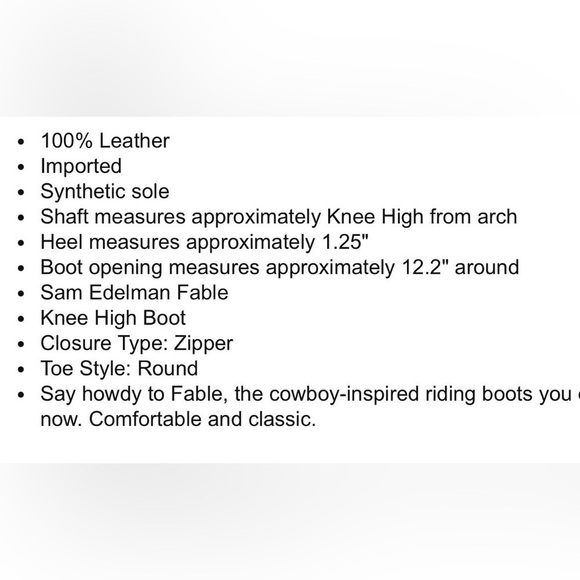 Sam Edelman Fable Knee High Riding Boots in Cashew Leather - NWT - Picture 10 of 10